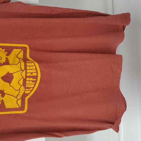 Mens Bluff Creeek Big Foot Sasquatch Tshirt XL Brown Yellow soft - Picture 8 of 11